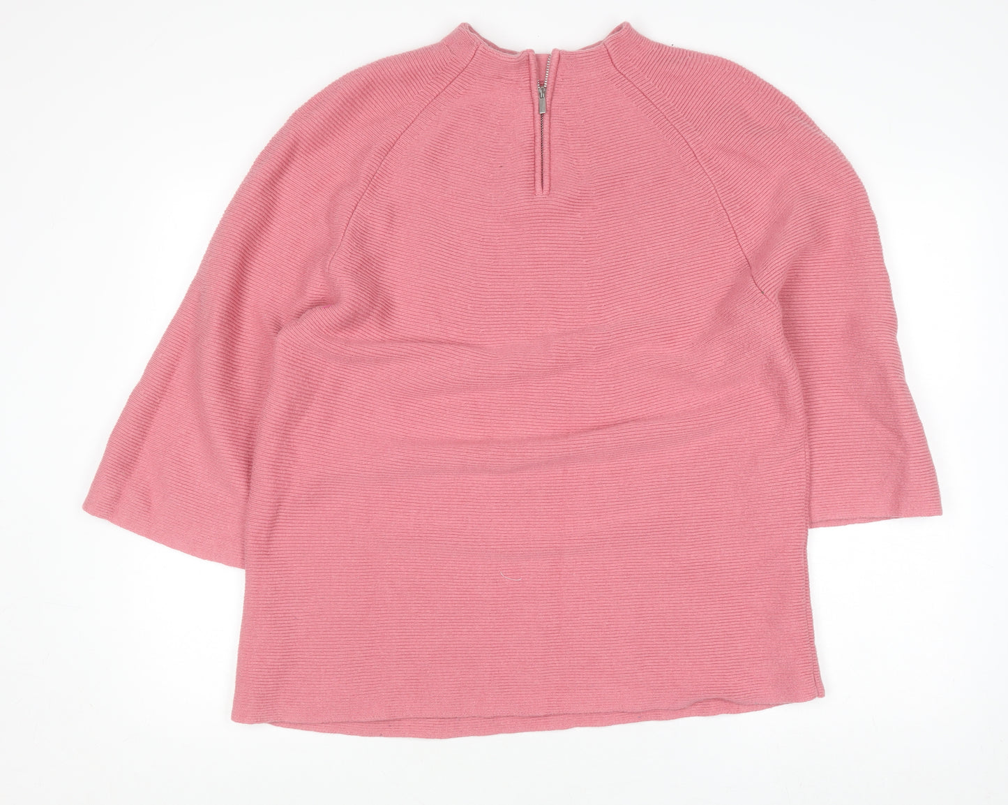 Principles by Ben de Lisi Women's Pink Mock Neck 3/4 Sleeve Knit Jumper Size 18