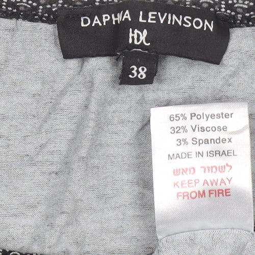 Daphia Levinson Women's Black Cowl Neck Short Sleeve Jersey Blouse Size 10