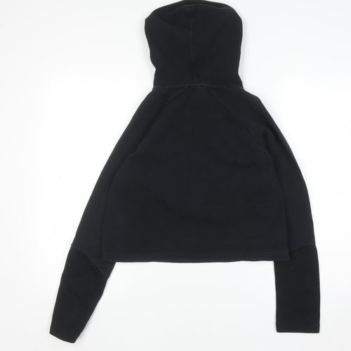 Puma Women's Black Cotton Hoodie Size M Pullover Hooded Sweatshirt