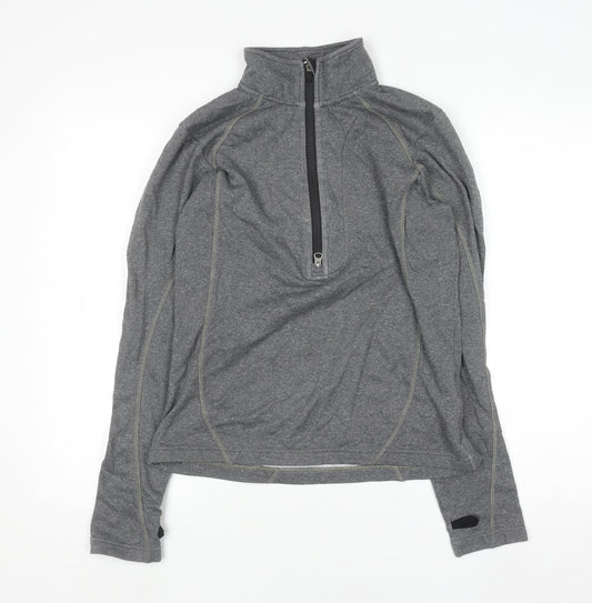 Rab Women Grey 1/2 Zip Pullover Sweatshirt Size 12 Polyester