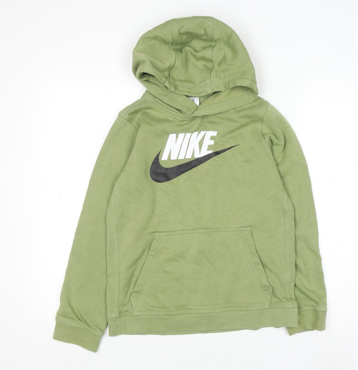 Nike Women’s Green Pullover Hoodie Cotton Blend L (12) Casual Sportswear