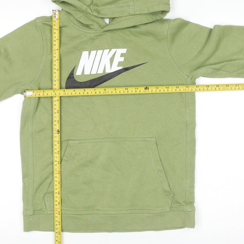 Nike Women’s Green Pullover Hoodie Cotton Blend L (12) Casual Sportswear