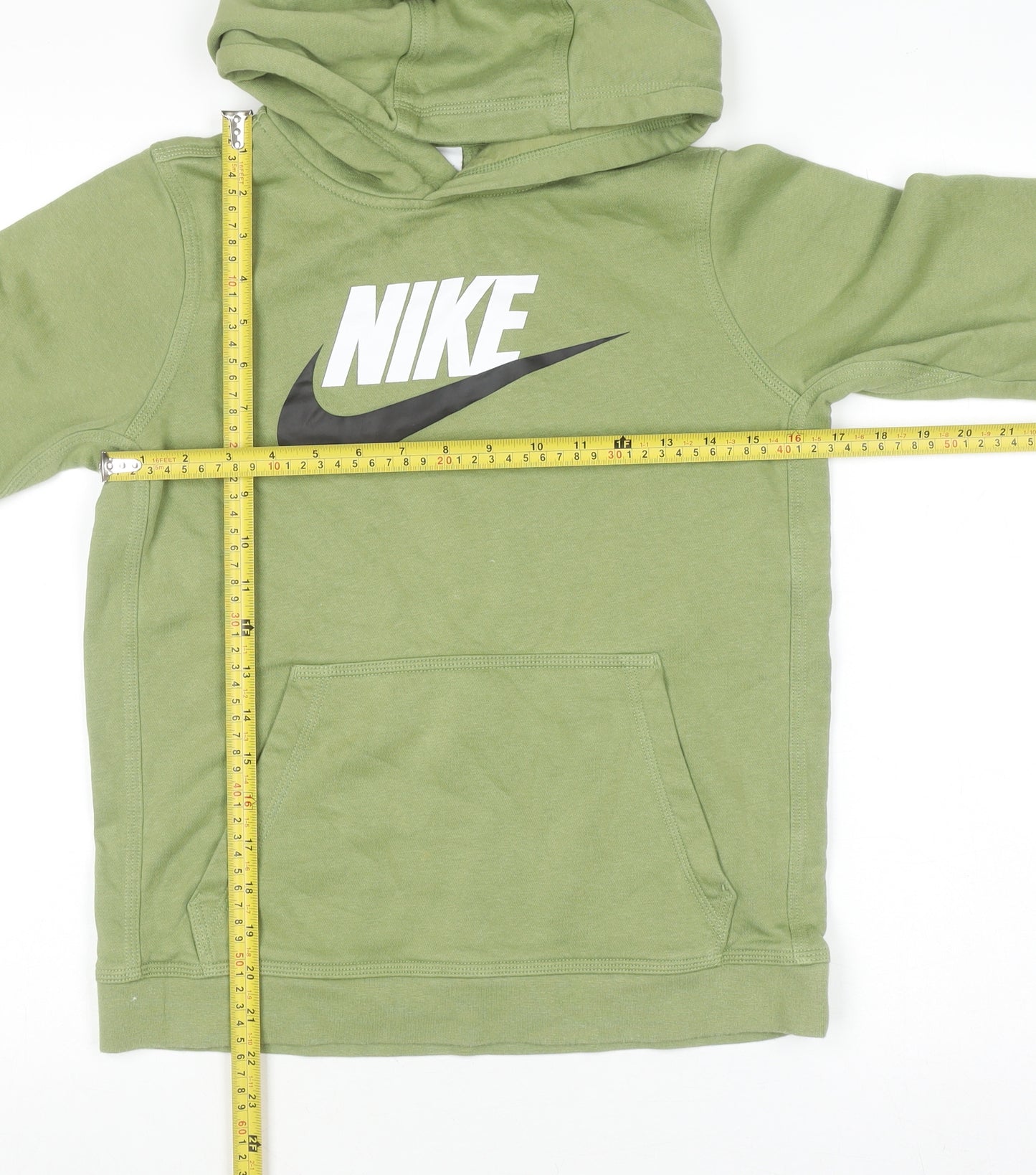 Nike Women’s Green Pullover Hoodie Cotton Blend L (12) Casual Sportswear