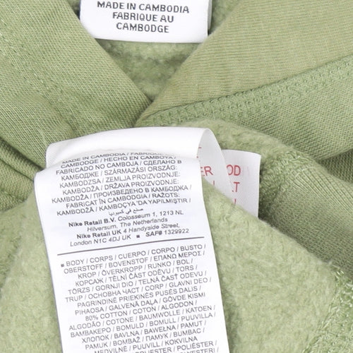 Nike Women’s Green Pullover Hoodie Cotton Blend L (12) Casual Sportswear