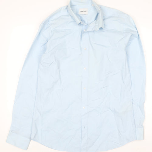 Jack & Jones Men's Blue Long Sleeve Button-Up Shirt Size L