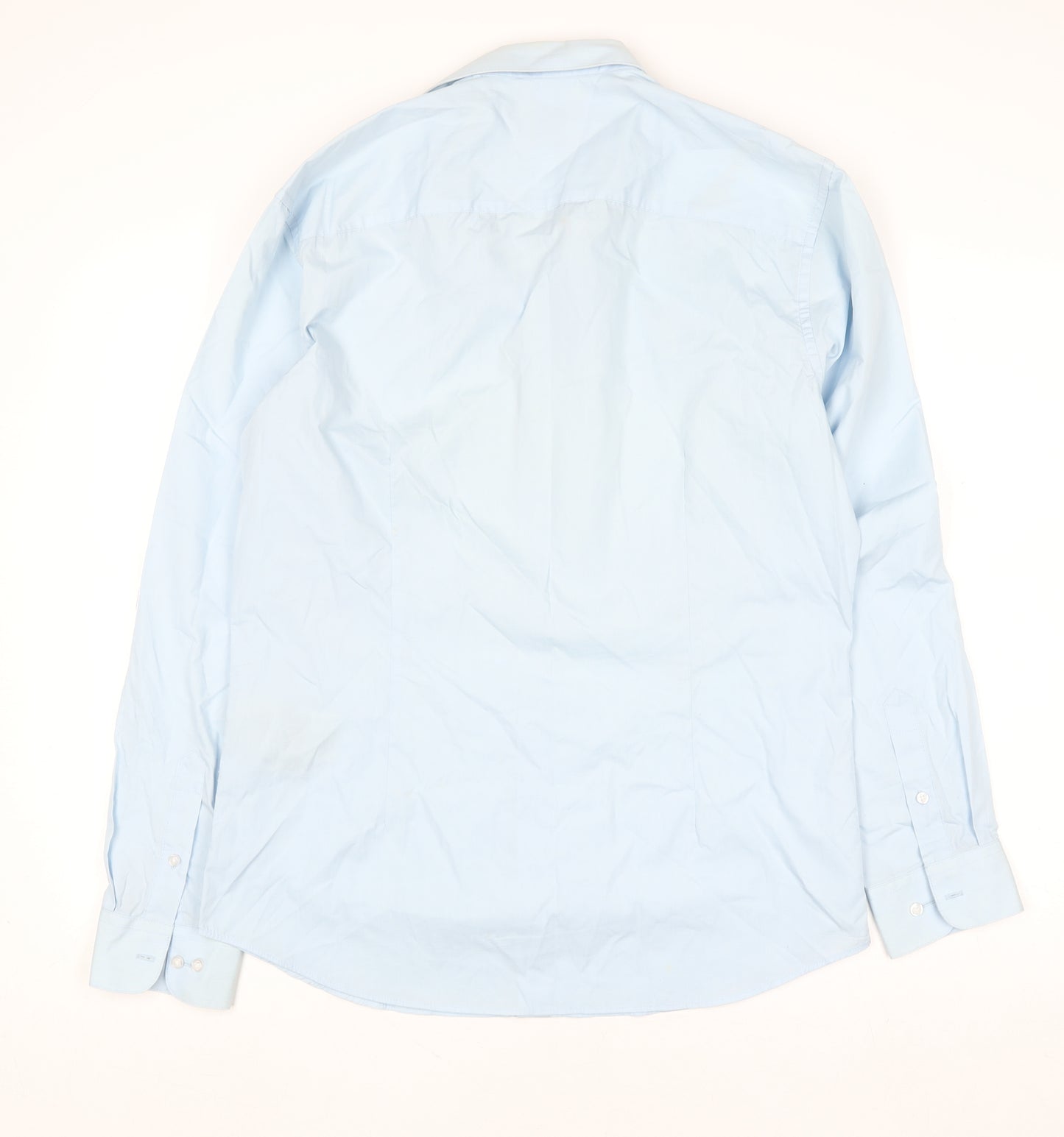 Jack & Jones Men's Blue Long Sleeve Button-Up Shirt Size L