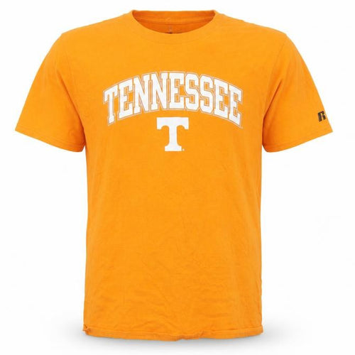 Russell Men's Orange Tennessee Graphic Short Sleeve Cotton T-Shirt Size M