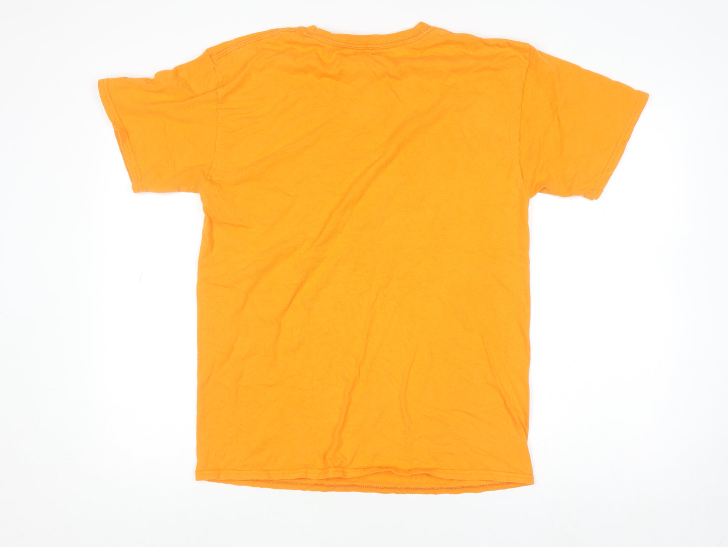 Russell Men's Orange Tennessee Graphic Short Sleeve Cotton T-Shirt Size M