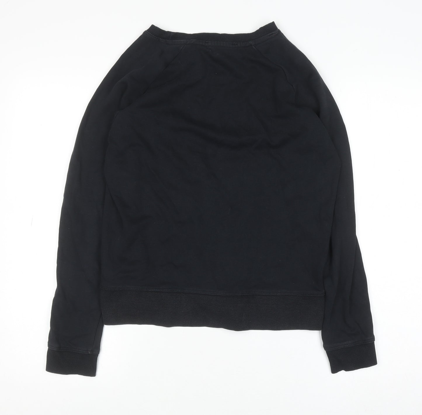 Mango Women Black Australia Print Pullover Sweatshirt Size 8
