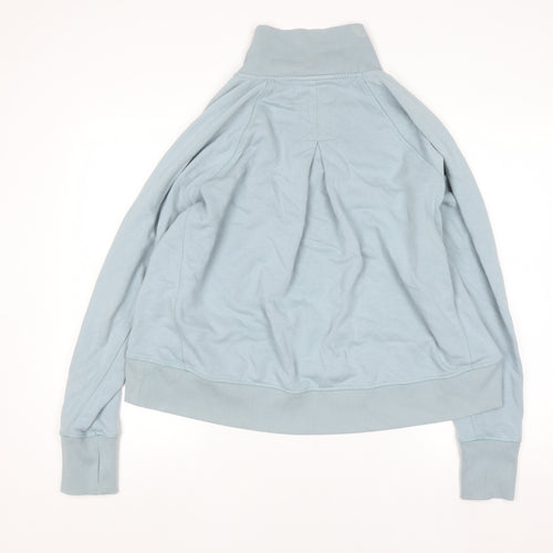 Sweaty Betty Womens Blue 1/2 Zip Cotton Pullover Sweatshirt Size 12