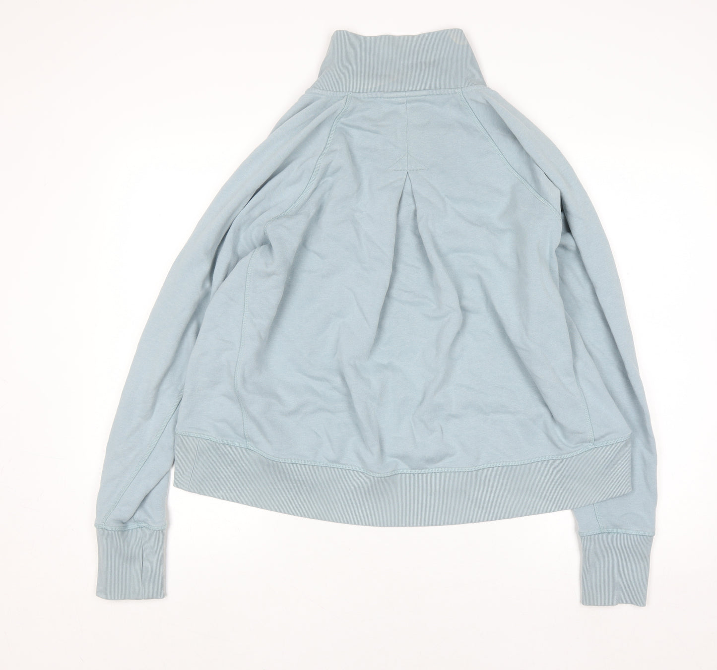 Sweaty Betty Womens Blue 1/2 Zip Cotton Pullover Sweatshirt Size 12