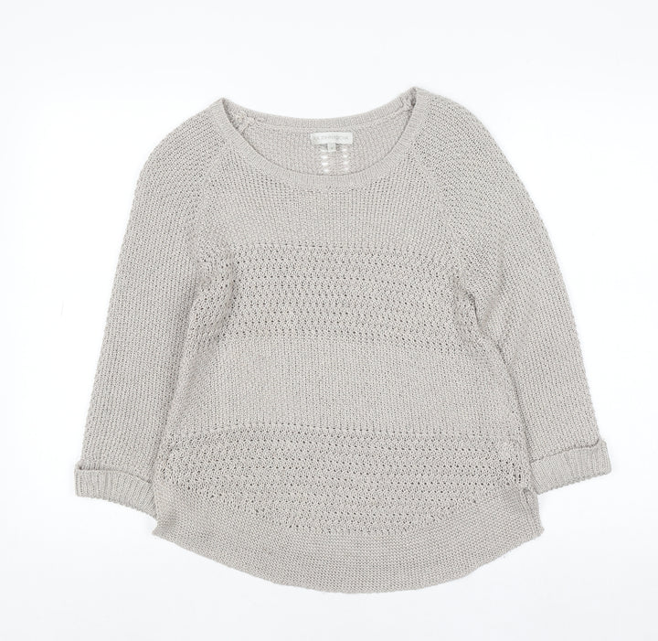 RJR John Rocha Women’s Beige Knit Jumper Size 8 Acrylic Blend