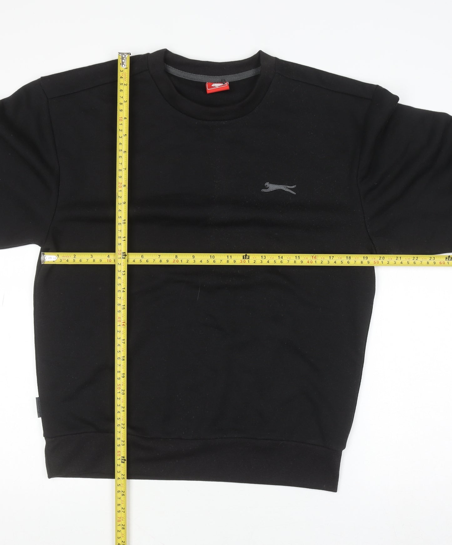 Slazenger Men's Black Small Pullover Crew Neck Fleece Sweatshirt