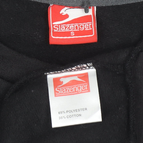 Slazenger Men's Black Small Pullover Crew Neck Fleece Sweatshirt