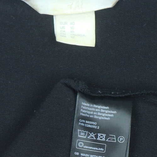 H&M Women’s Black Regular Fit Mid-Length Blazer Size 12