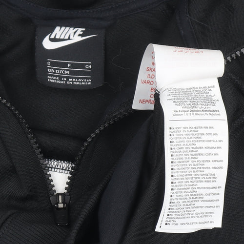 Nike Boys Black & White Full Zip Sweatshirt Size S (128-137cm)