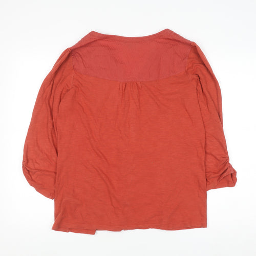 Marks and Spencer Per Una Women's Red Cotton Tunic Blouse Size 14