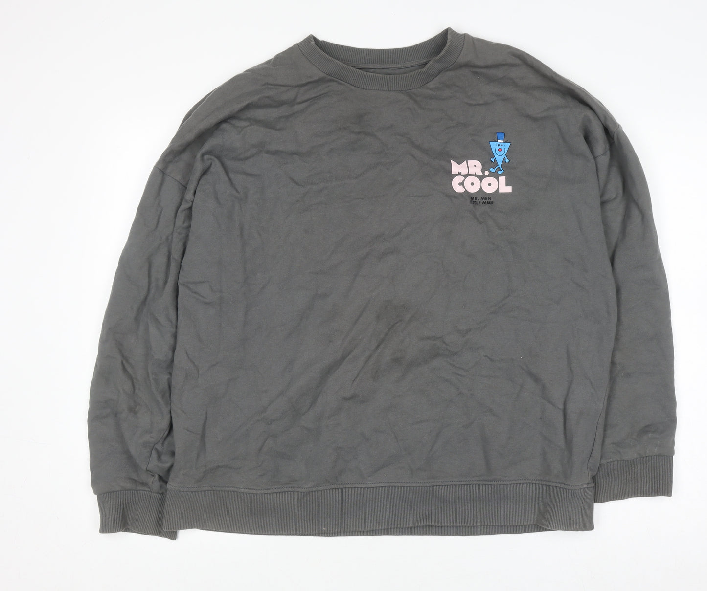 Comic Relief Mr Cool Grey Men's L Pullover Sweatshirt