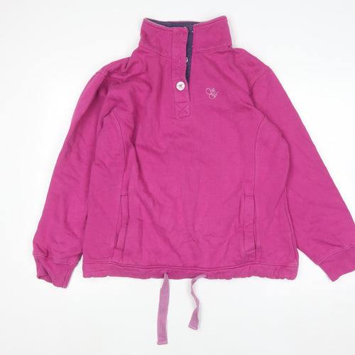 Sherwood Forest Womens Purple Half Zip Pullover Sweatshirt Size 16