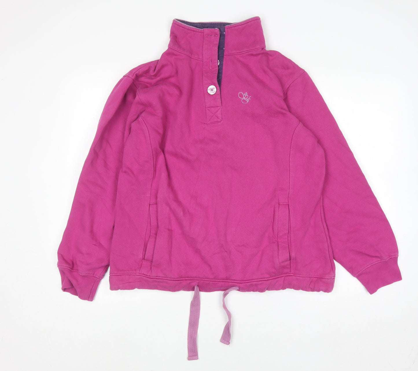 Sherwood Forest Womens Purple Half Zip Pullover Sweatshirt Size 16