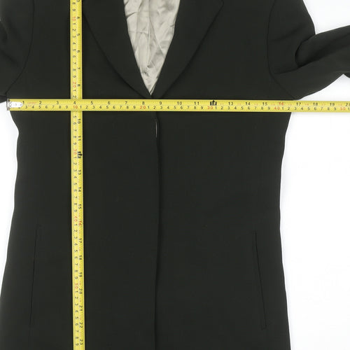 Jigsaw Women's Black Wool Blend Blazer Jacket Size 8 Classic Lined