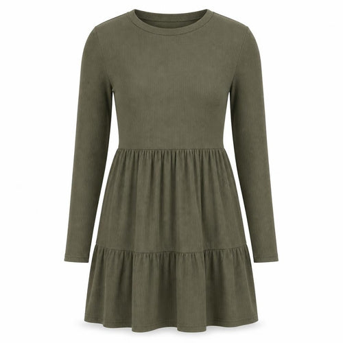 Miss Selfridge Women’s Green Skater Dress Size 8 Long Sleeve Knit