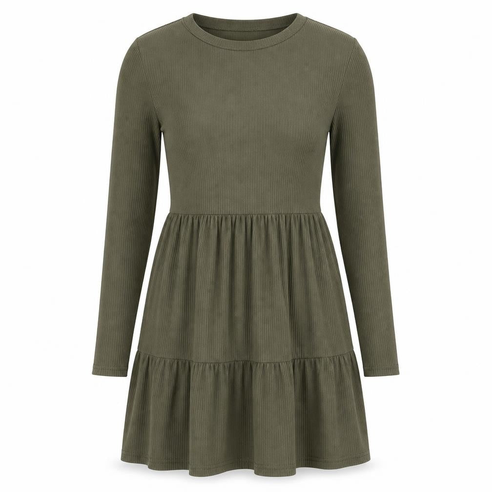 Miss Selfridge Women’s Green Skater Dress Size 8 Long Sleeve Knit