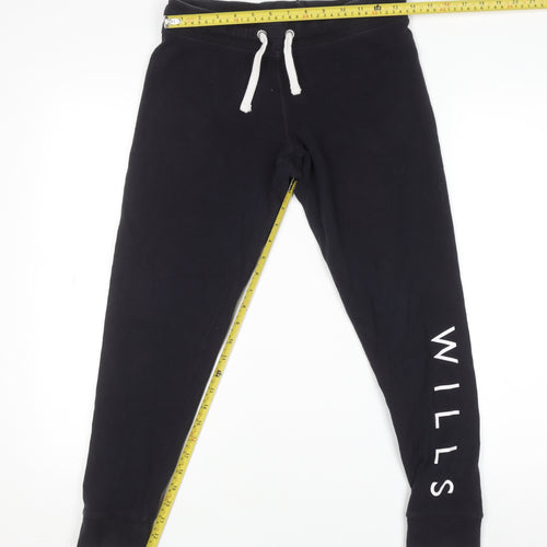 Jack Wills Women's Black Jogger Sweatpants UK 12 Cotton Blend