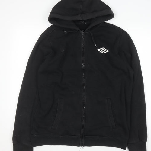 Umbro Men's Black XL Full Zip Hoodie Fleece Sportswear
