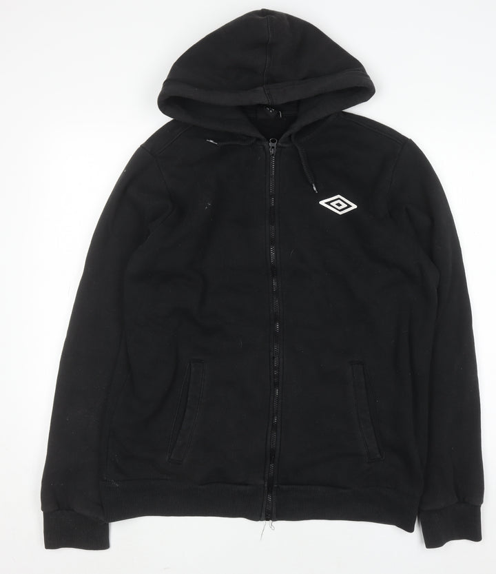 Umbro Men's Black XL Full Zip Hoodie Fleece Sportswear