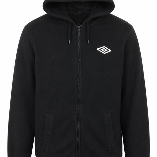 Umbro Men's Black XL Full Zip Hoodie Fleece Sportswear