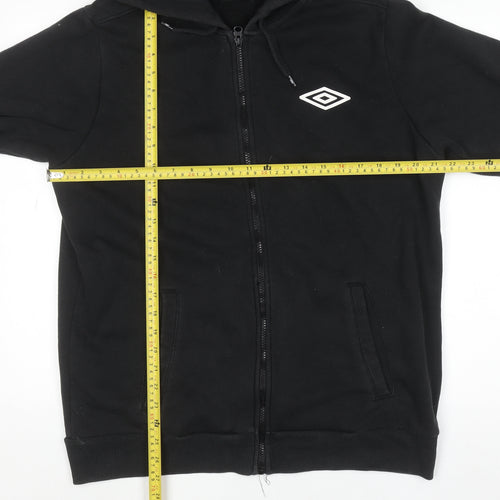 Umbro Men's Black XL Full Zip Hoodie Fleece Sportswear