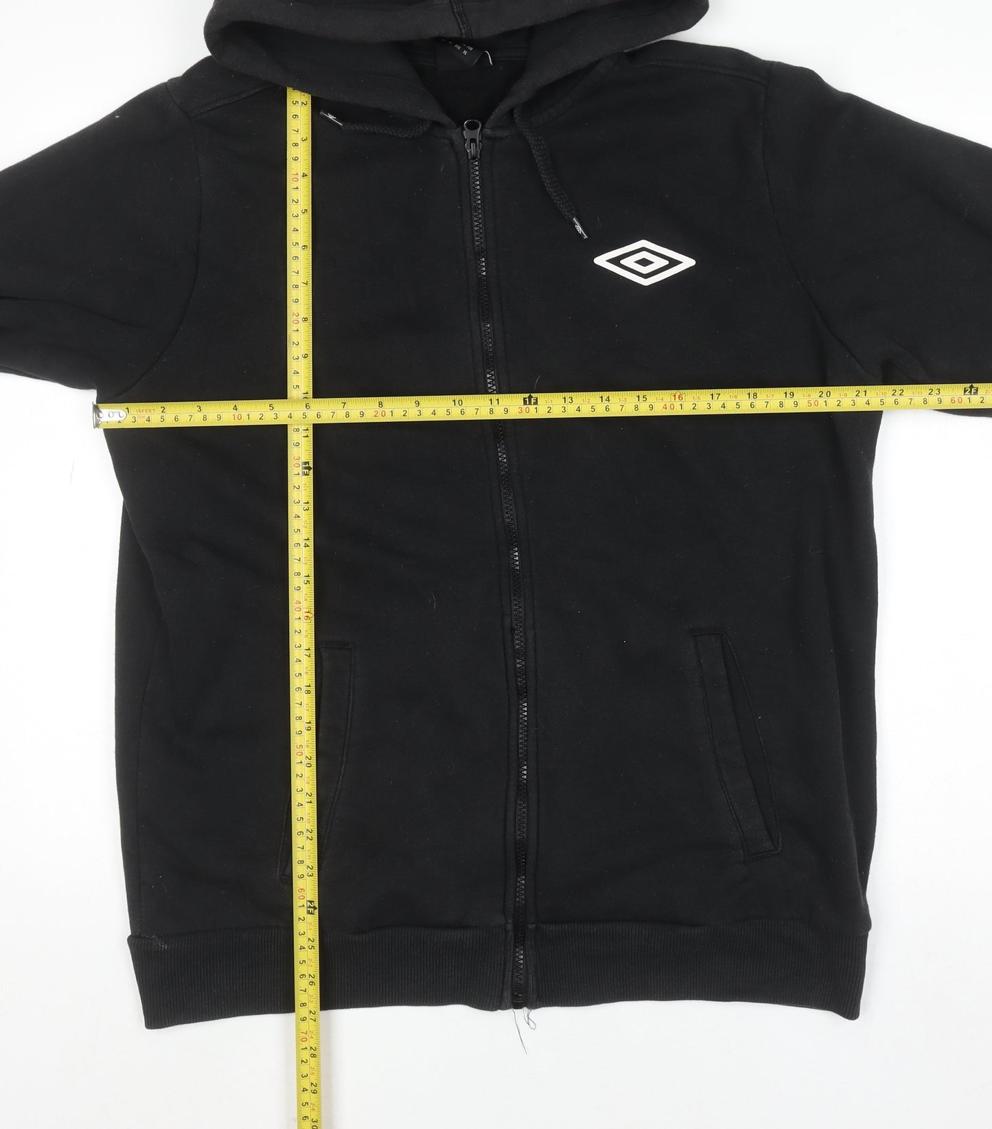Umbro Men's Black XL Full Zip Hoodie Fleece Sportswear