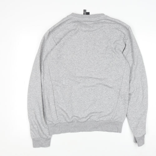 Adidas Mens Grey XS Pullover Crew Neck Logo Sweatshirt