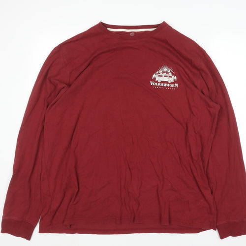 Marks and Spencer Mens Red Volkswagen Transporter Long Sleeve Cotton Top 2XL
