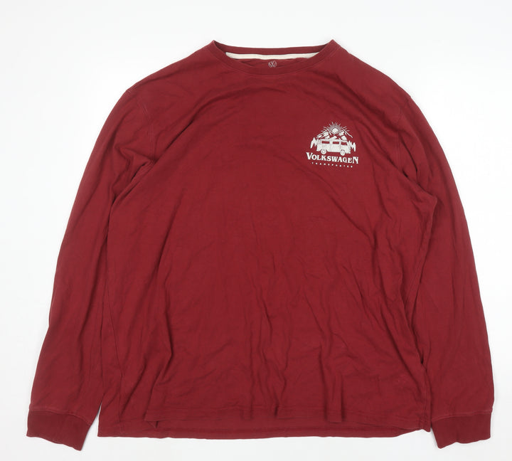 Marks and Spencer Mens Red Volkswagen Transporter Long Sleeve Cotton Top 2XL