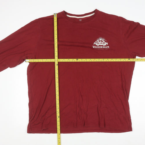 Marks and Spencer Mens Red Volkswagen Transporter Long Sleeve Cotton Top 2XL