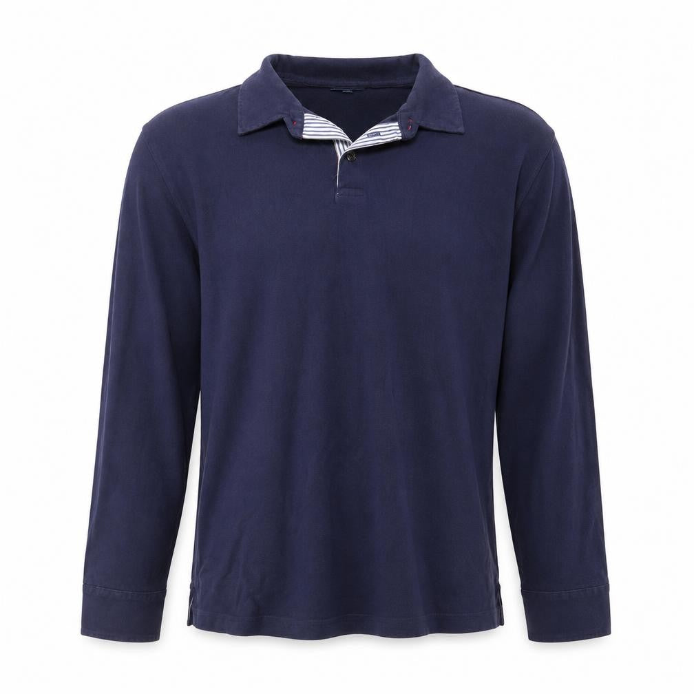 Marks and Spencer Blue Harbour Men's Blue Long Sleeve Cotton Shirt M