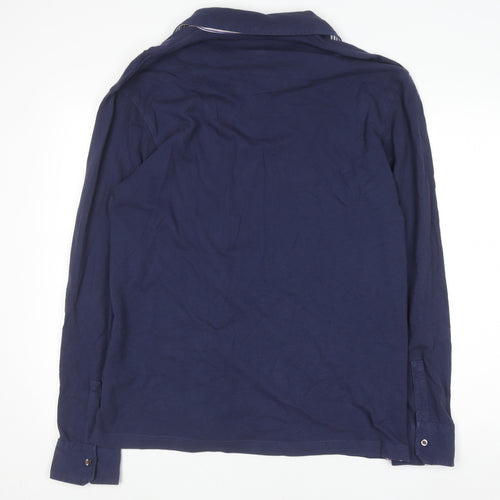 Marks and Spencer Blue Harbour Men's Blue Long Sleeve Cotton Shirt M