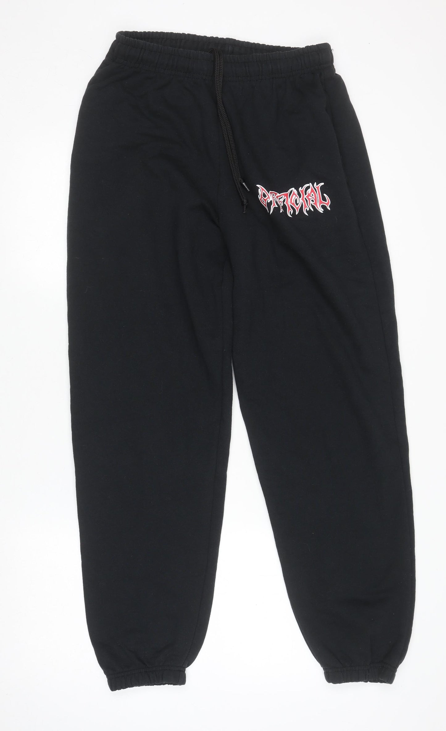 boohooMAN Men’s Black Fleece Jogger Sweatpants Size M Regular Fit