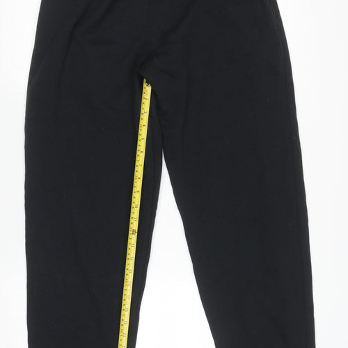 boohooMAN Men’s Black Fleece Jogger Sweatpants Size M Regular Fit
