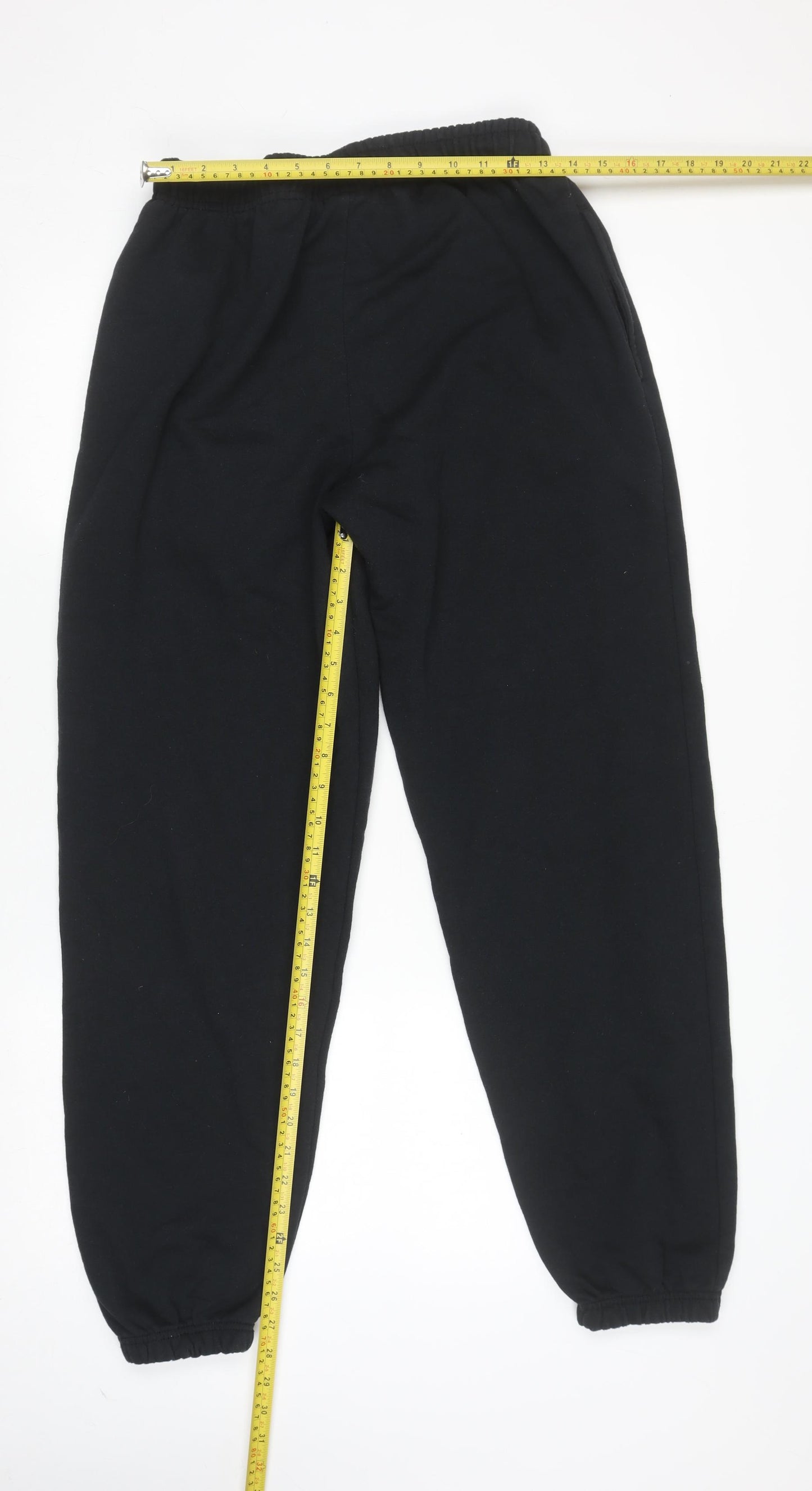 boohooMAN Men’s Black Fleece Jogger Sweatpants Size M Regular Fit