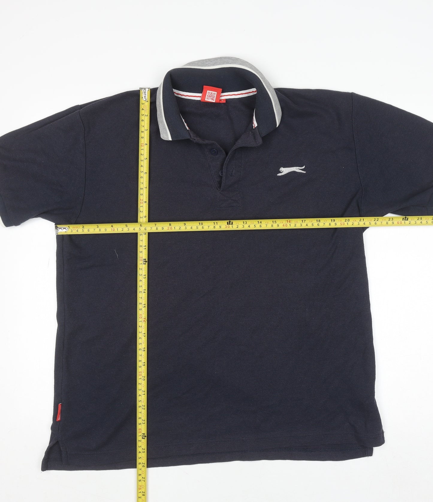 Slazenger Men’s Black Polo Shirt Size L Regular Fit Cotton