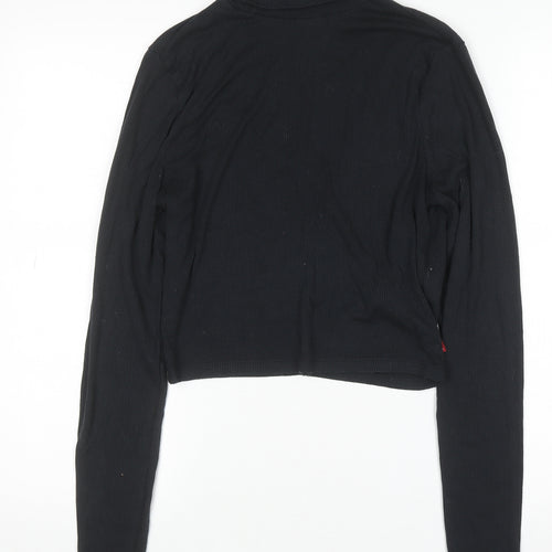 Levi's Women's Black Roll Neck Long Sleeve Slim Fit Jumper M