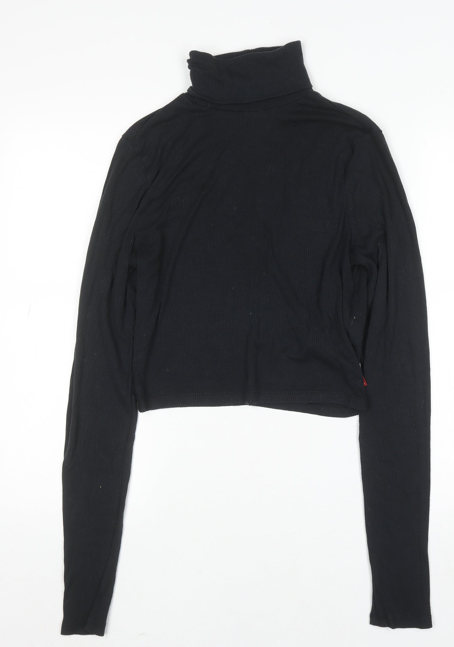 Levi's Women's Black Roll Neck Long Sleeve Slim Fit Jumper M