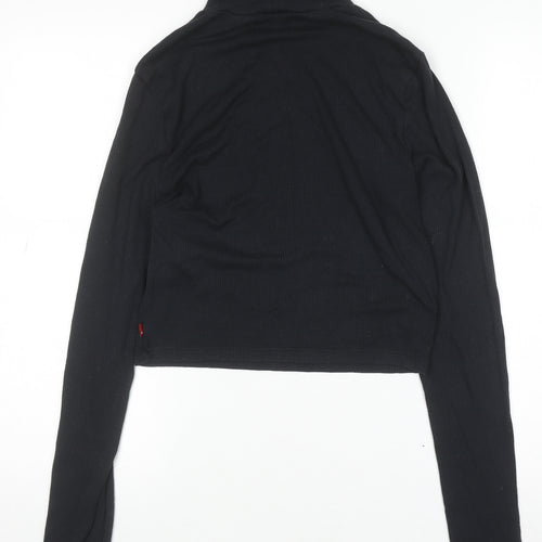 Levi's Women's Black Roll Neck Long Sleeve Slim Fit Jumper M