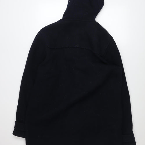 Harbour Bay Men’s Navy Wool Blend Hooded Duffle Coat Medium