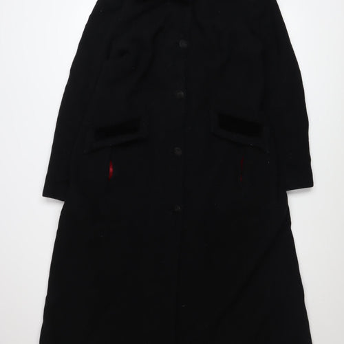 Outer Layer Women's Black Wool Cashmere Blend Long Overcoat Size 14