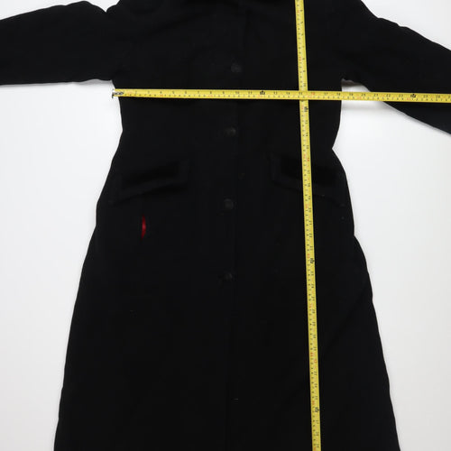 Outer Layer Women's Black Wool Cashmere Blend Long Overcoat Size 14