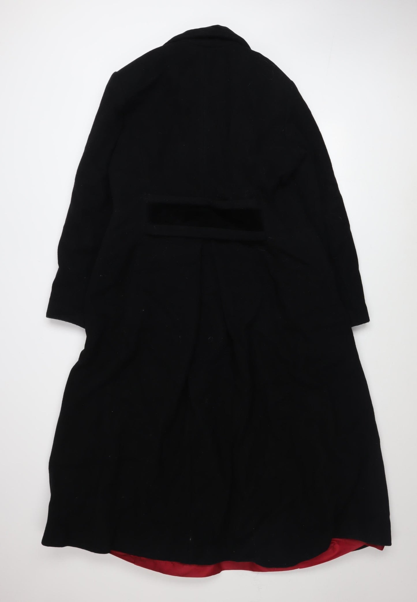 Outer Layer Women's Black Wool Cashmere Blend Long Overcoat Size 14